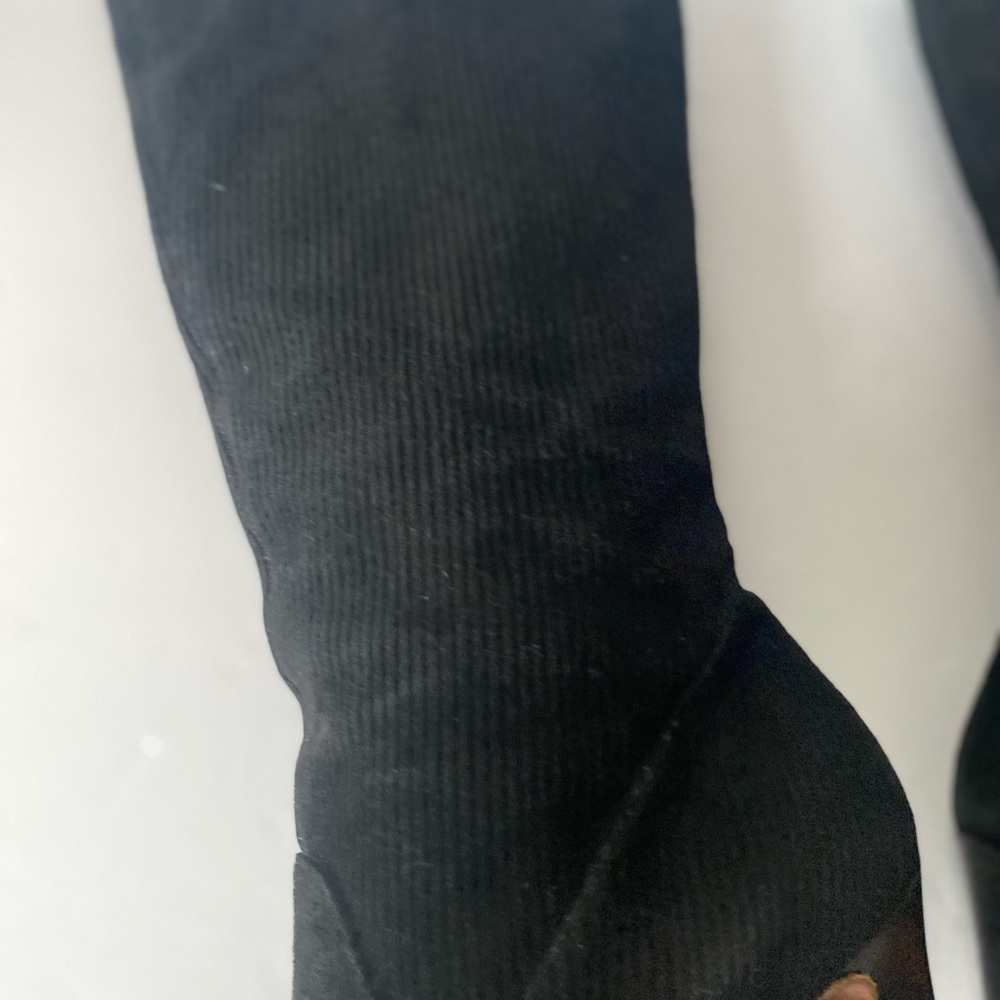 Vintage 90s Versus Versace Black Corduroy Mid-Calf Boots - Rare Archival Piece - Picture 10 of 15